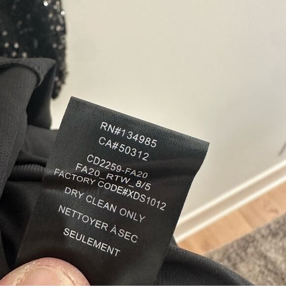 For Love & Lemons Clara Mini Dress Lace Front Black Sequin Dress Size Small - Picture 8 of 9